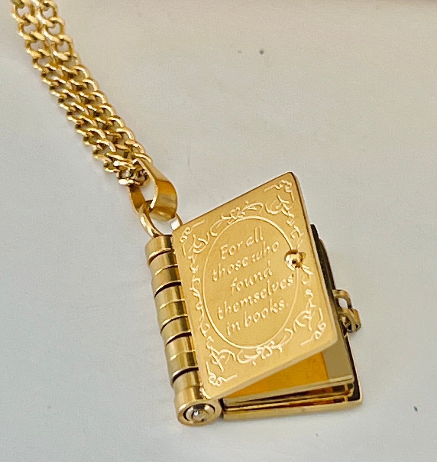 Book Locket Necklace, For all those who found themselves in books