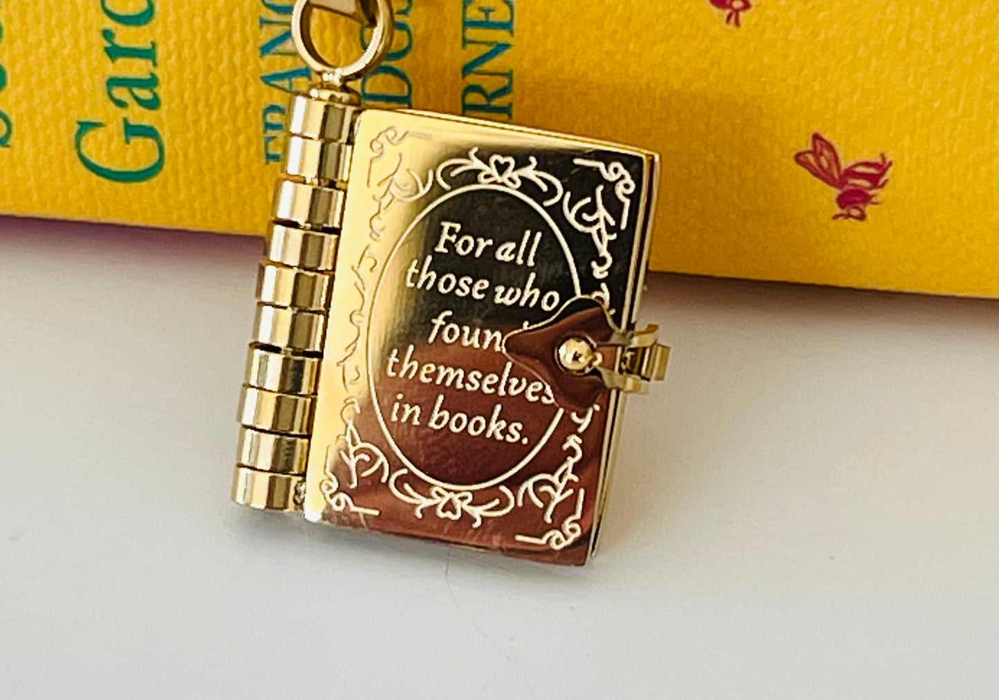 Book Locket Necklace, For all those who found themselves in books