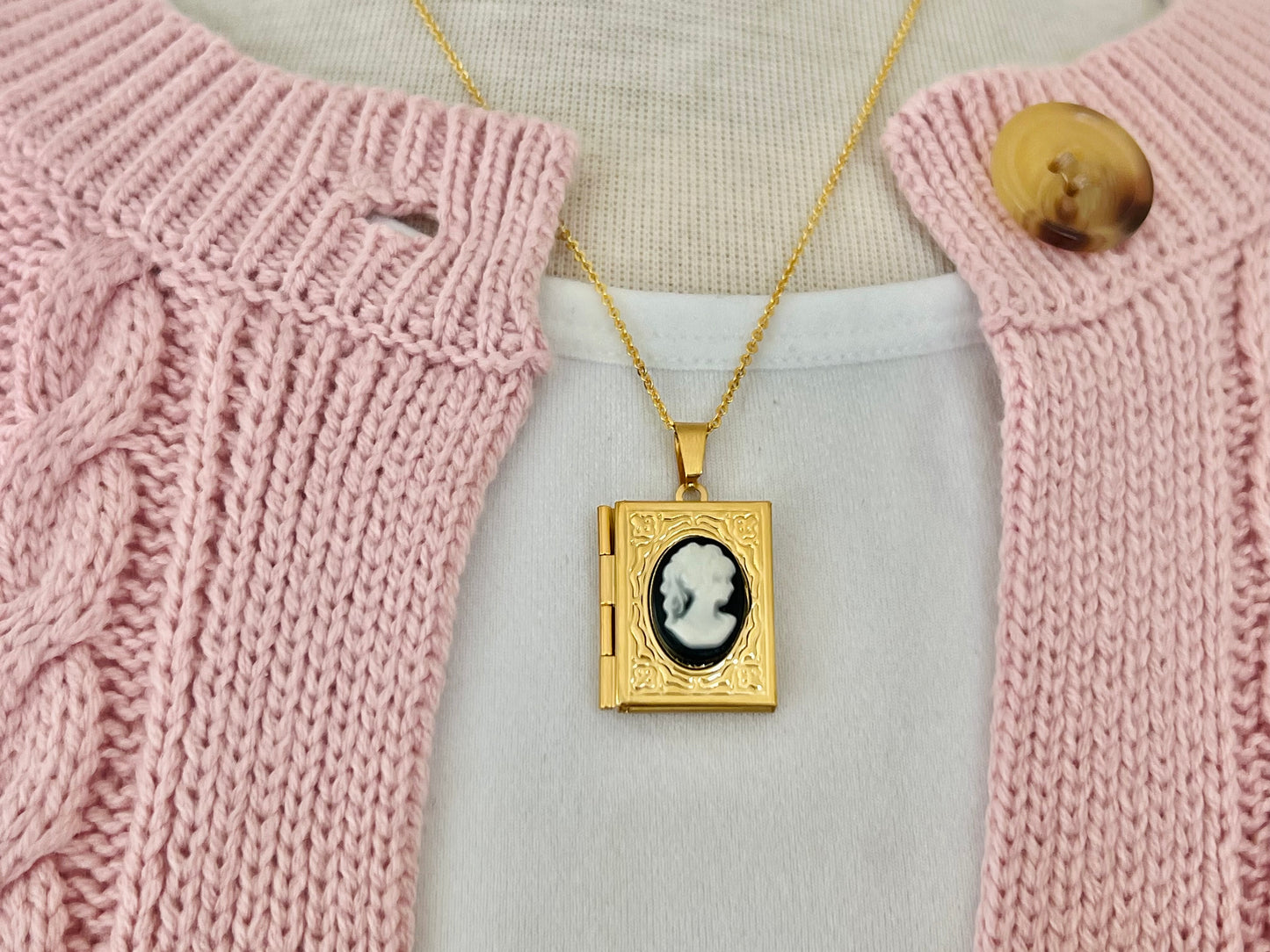 Emma Book by Jane Austen with Cameo Book Locket