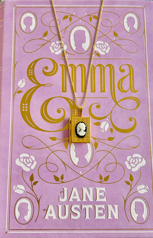 Emma Book by Jane Austen with Cameo Book Locket